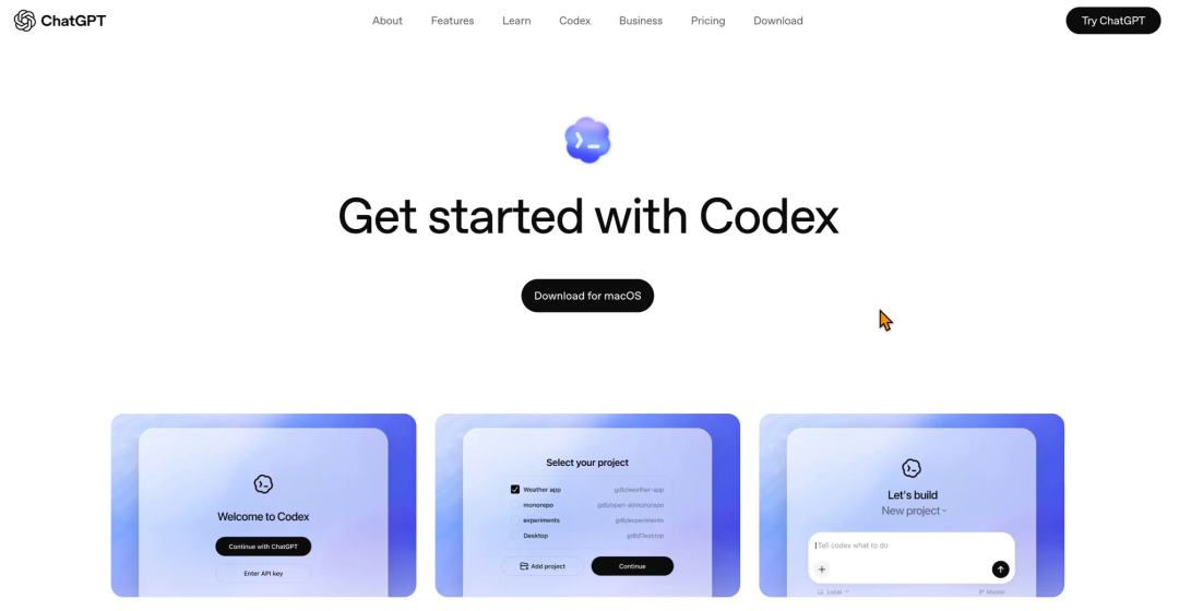 Codex 官方安装入口